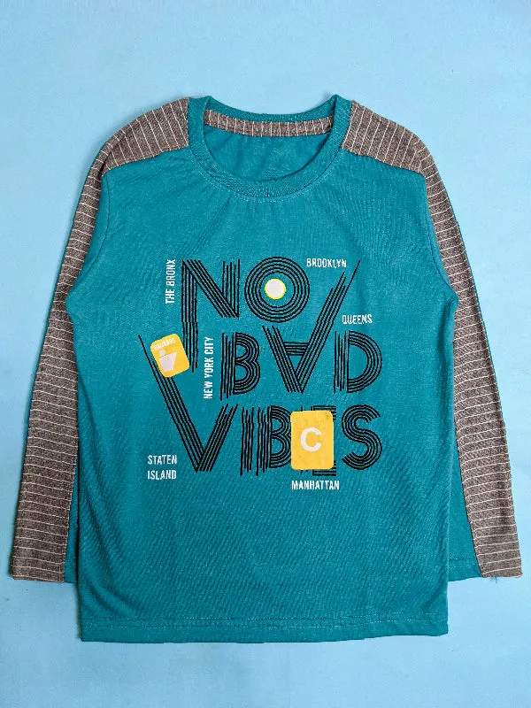 5Yrs - 10Yrs NBV Sea Green T-Shirt For Boys SK BTS11