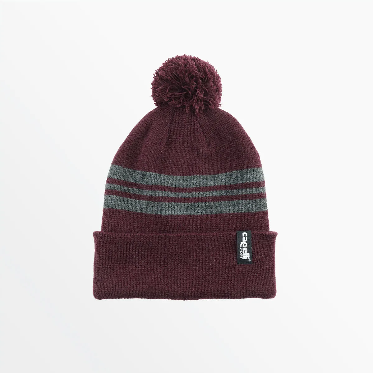 ADULT STRIPED POM BEANIE