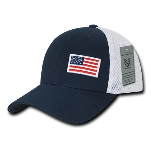 America USA Flag Aero Foam Flex Hats - A08