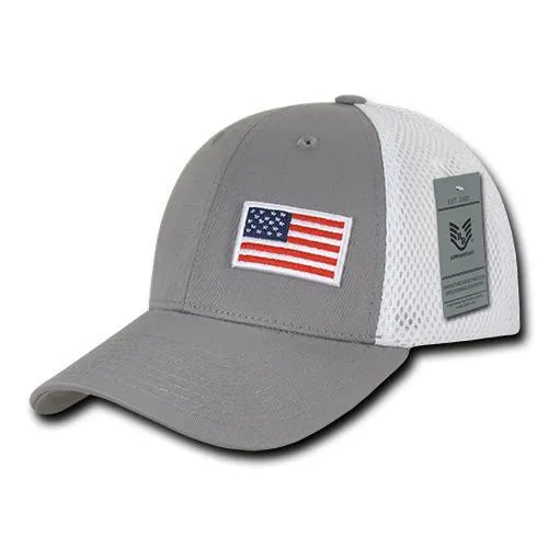 America USA Flag Aero Foam Flex Hats - A08