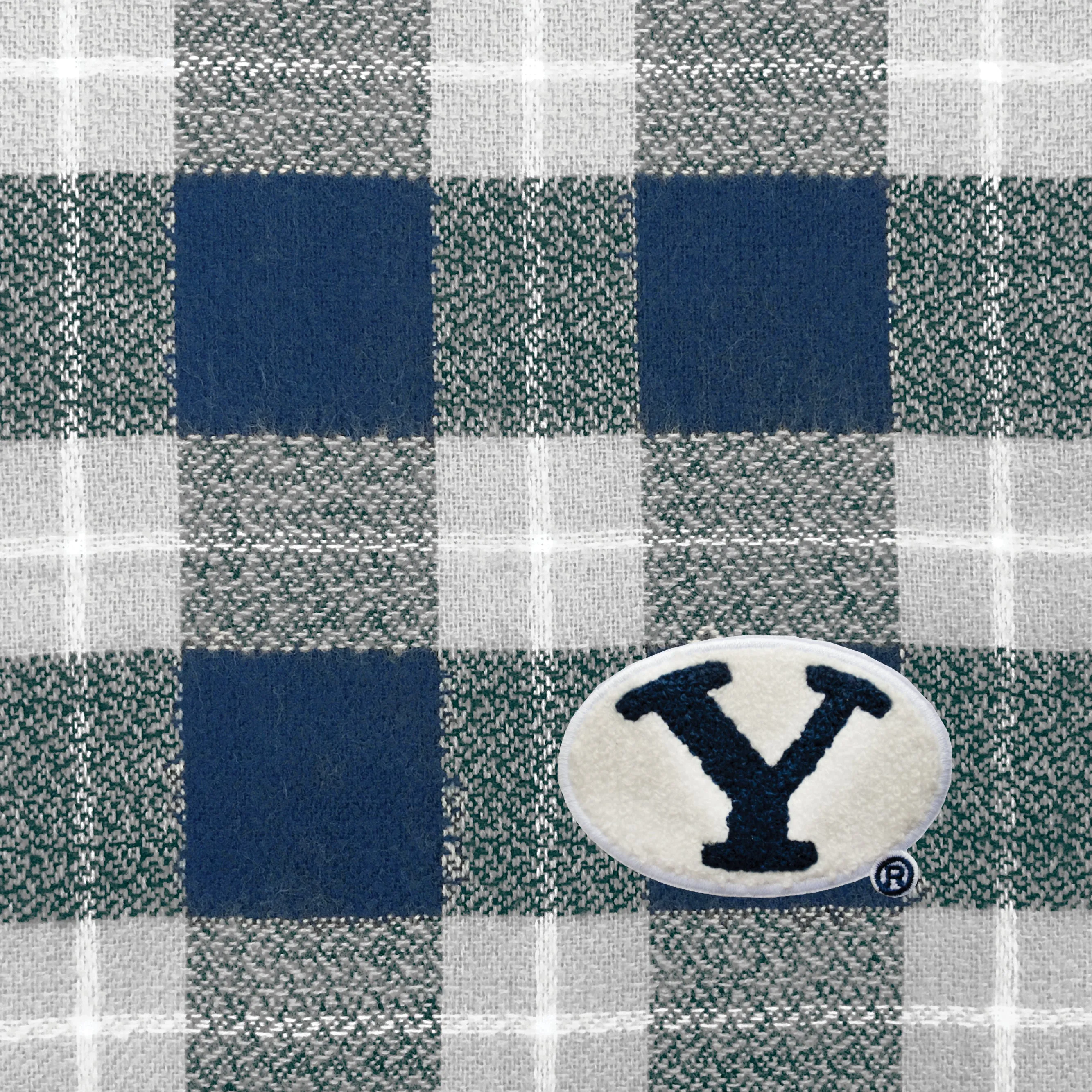 Brigham Young University Plaid Blanket Scarf