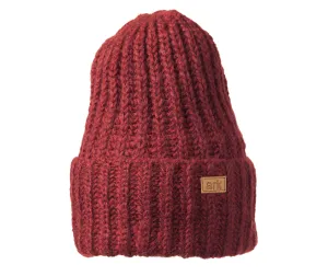 Burgundy Beanie, Thick wool beanie, Red toque, fleece inside, Wool beanie, Fleece Lined