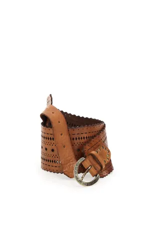 Campomaggi Perforated Belt - Tobacco