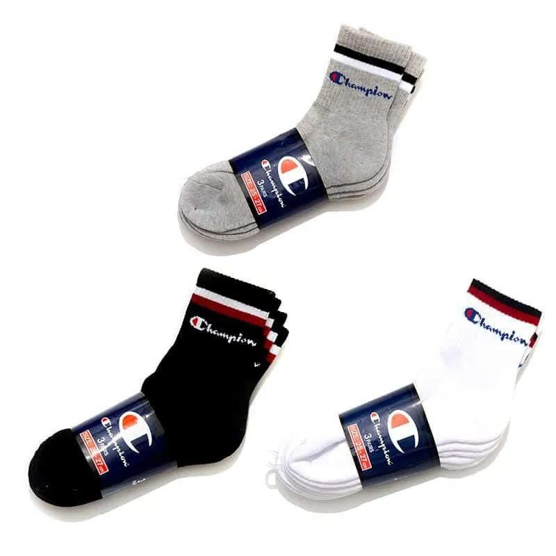 Champion Low Crew Socks Grey 3P