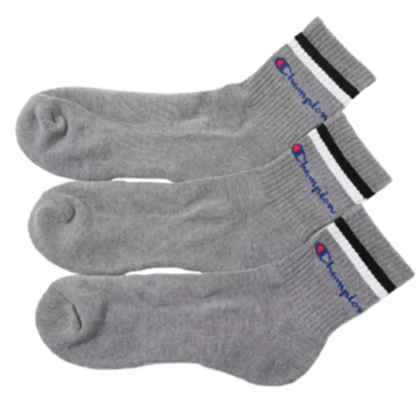 Champion Low Crew Socks Grey 3P