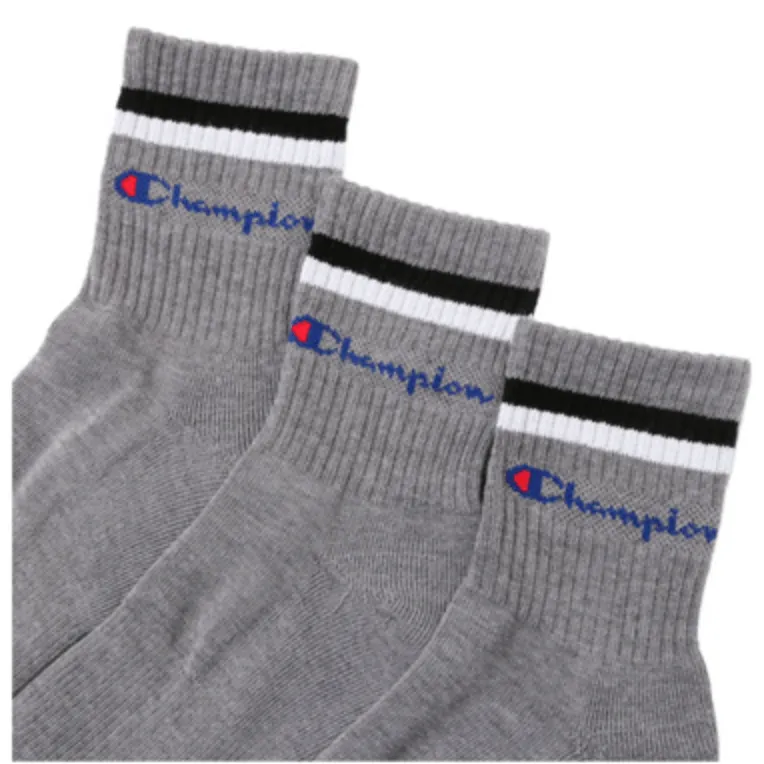 Champion Low Crew Socks Grey 3P