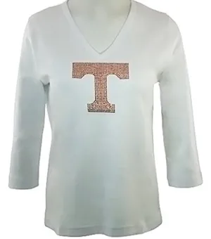 Collegiate Fashionista University of Tennessee with Rhinestone School Logo