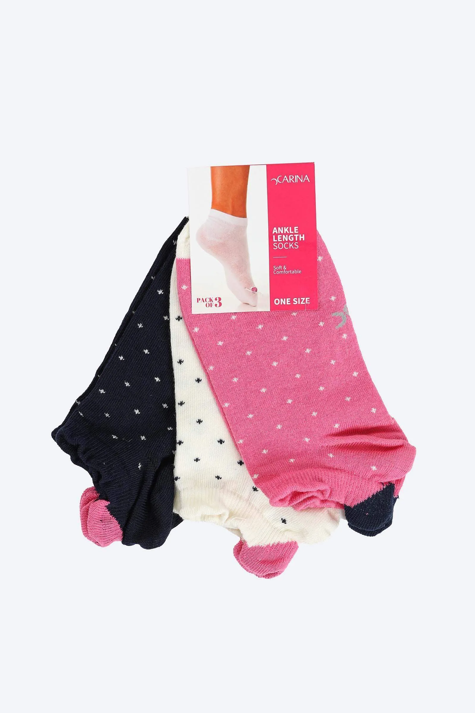 Dotted Colored Socks - 3 Pairs