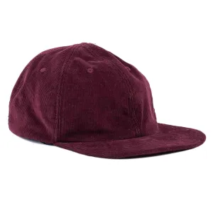 Found Feather 6 Panel Baseball Cap Corduroy Wine