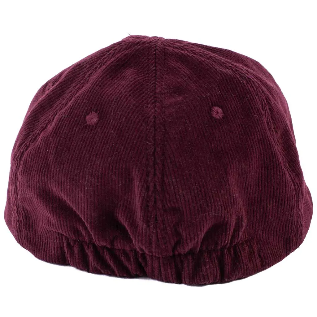 Found Feather 6 Panel Baseball Cap Corduroy Wine