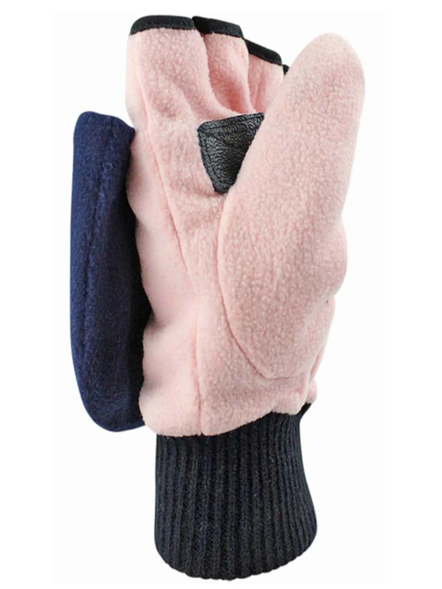 Green Blue Pink Black 4 Pack Mens Convertible Fingerless Gloves With Mitten Cover