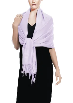 Iced Lavender Soft Silky Rayon Pashmina Shawl Wrap Scarf in Solid Color