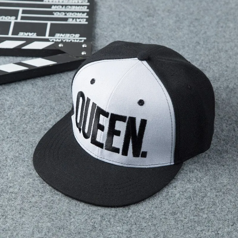 King and Queen 3D Embroidered Baseball Hats Couples