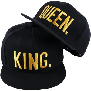 King and Queen 3D Embroidered Baseball Hats Couples