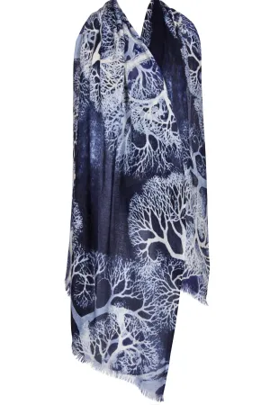 Night in the Jungle Silk Cashmere Scarf