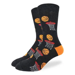 "Basketball" Cotton Crew Socks by Good Luck Sock