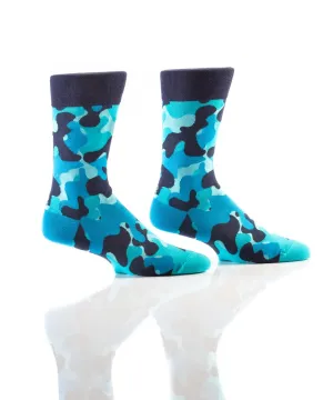 "Camo" Cotton Dress Crew Socks by YO Sox - Large