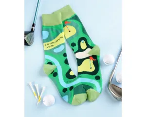 "Golf" Cotton Dress Crew Socks by YO Sox - Large