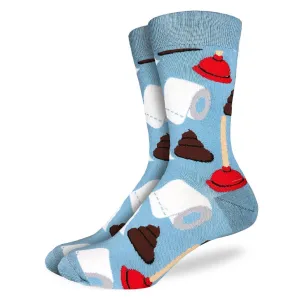 "Poop & Plungers" Crew Socks by Good Luck