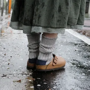 Recycled Cotton Ribbed Socks _ Light Grey, Charcoal or Brown