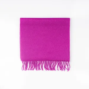 Scarf - Wool Cashmere Purple Plain