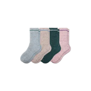 Youth Merino Wool Blend Terry Sock 4-Pack